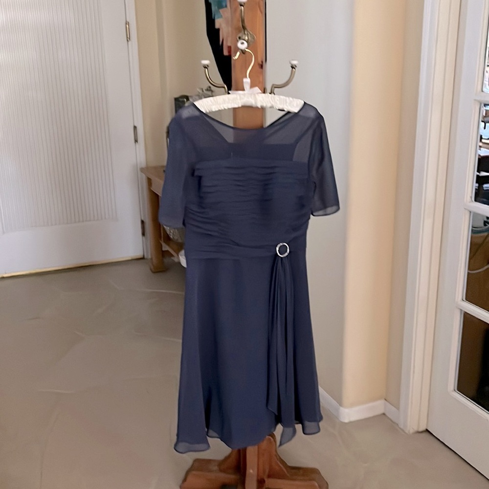 Blue/Gray cocktail or mother of the bride dress.